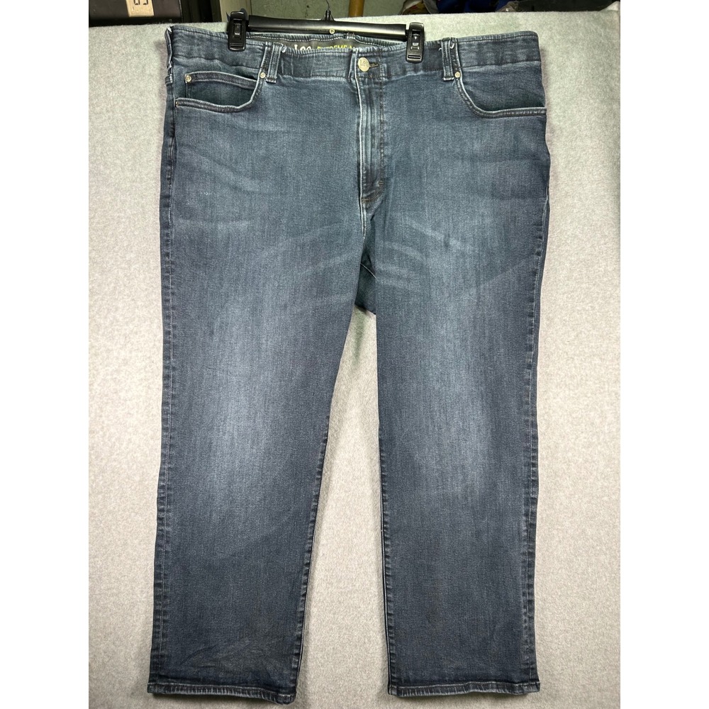 Wear*Lee Extreme Motion MVP Relaxed Fit Straight Leg Jeans Dark Wash Mens 44x28